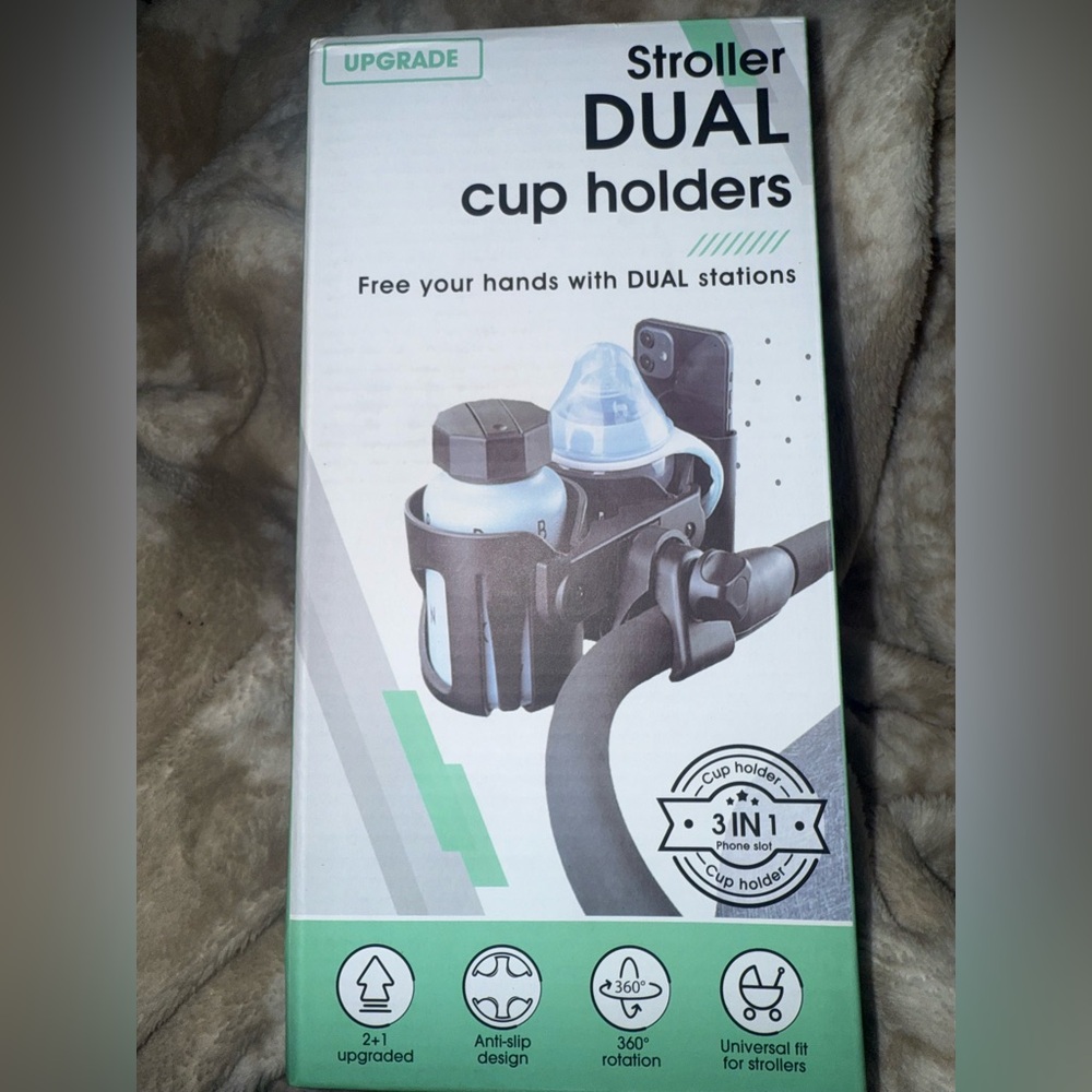 Stroller dual cup holders